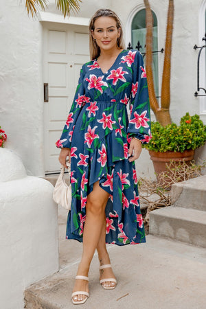 Solay Floral High Low Dress
