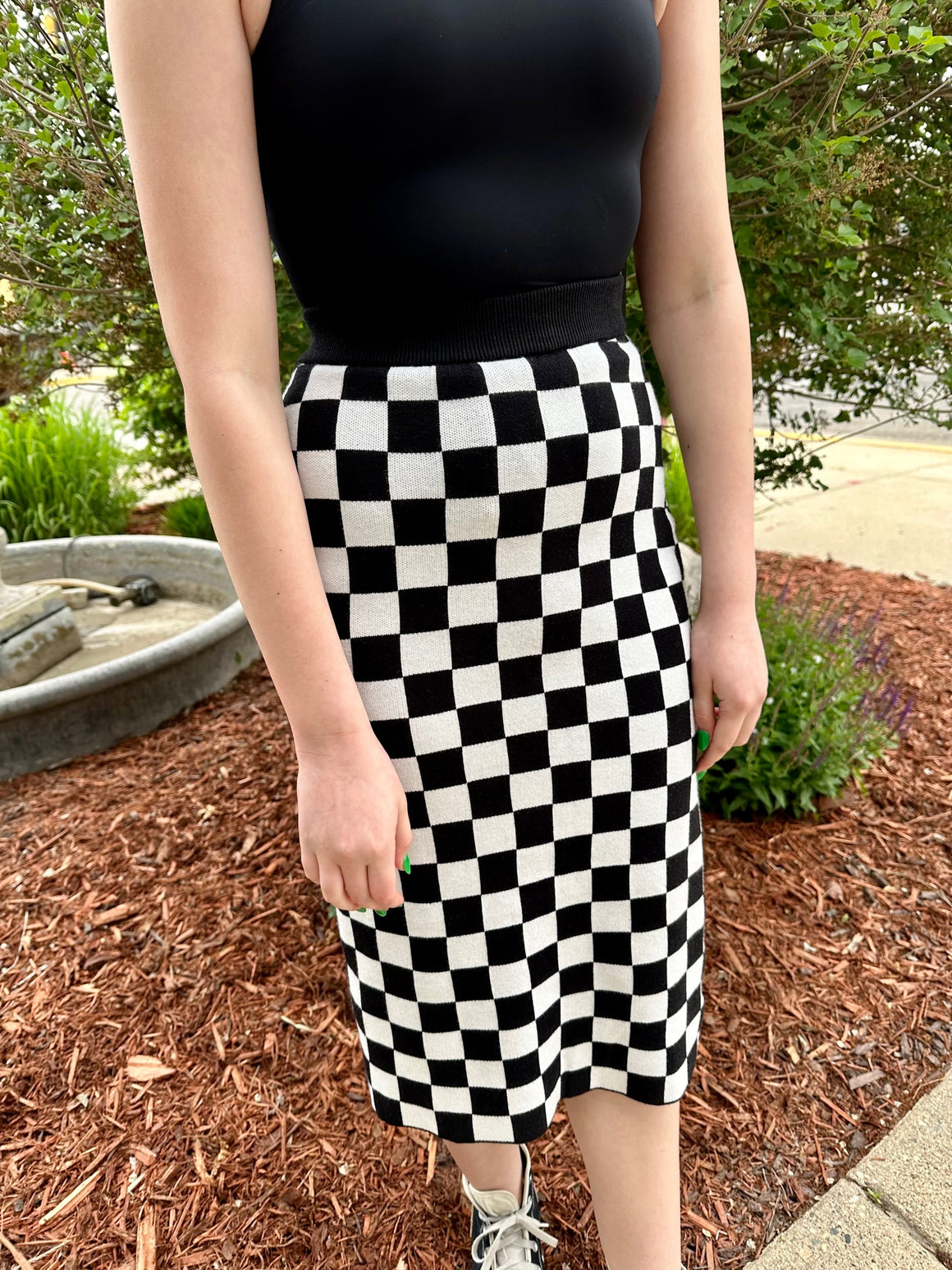 Oh So Classic Checkered Maxi Skirt