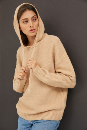 Irma Ribbed Hooded Sweater- 2 Colors!