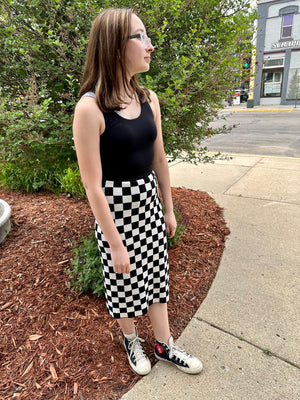 Oh So Classic Checkered Maxi Skirt