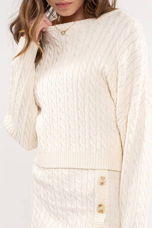 Waverly Cable Knit Pullover Sweater