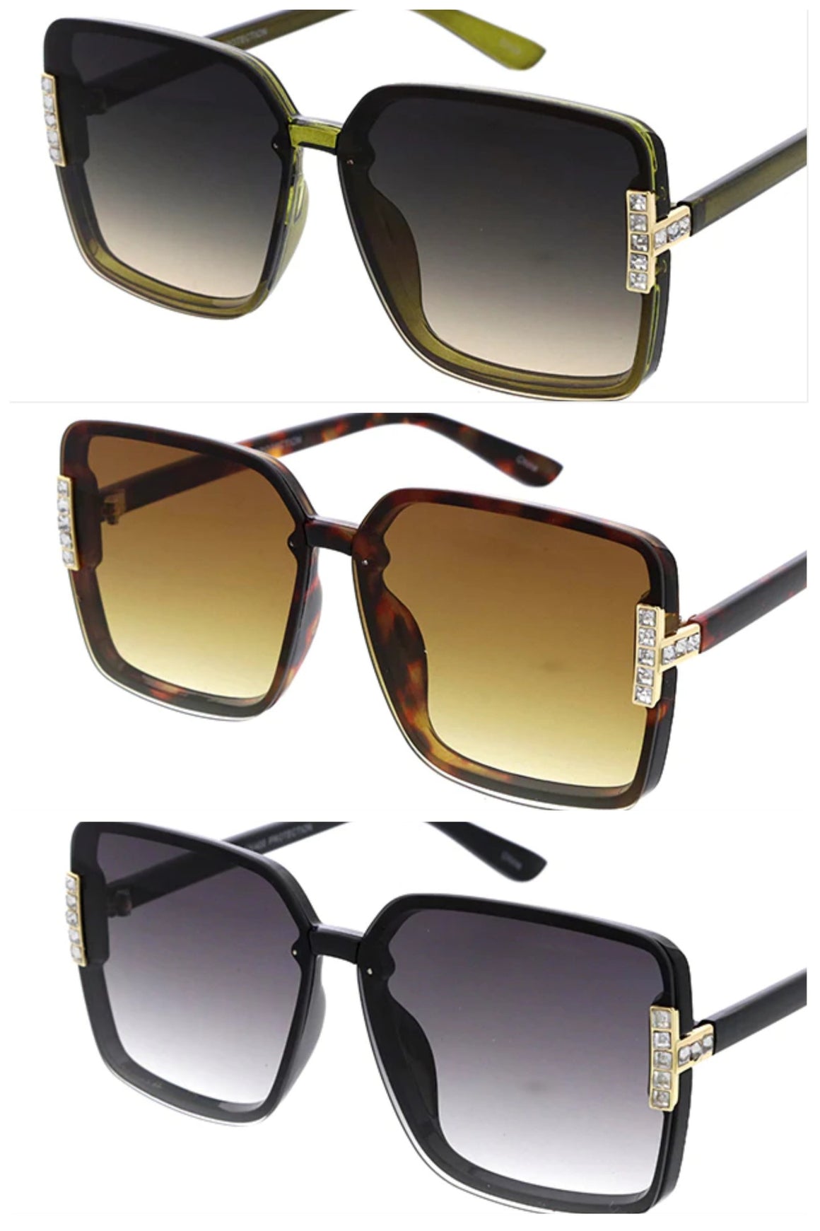 Square Rimless Frame Sunglasses- ASSORTED!