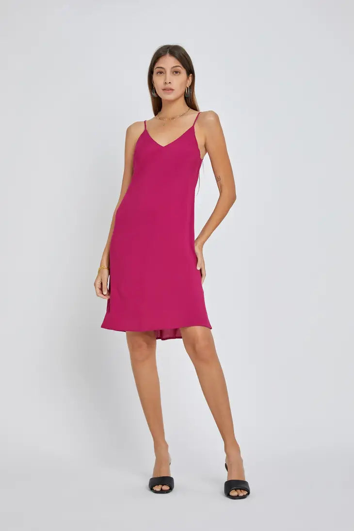 Sold V-Neck Slip Dress-3 Colors!