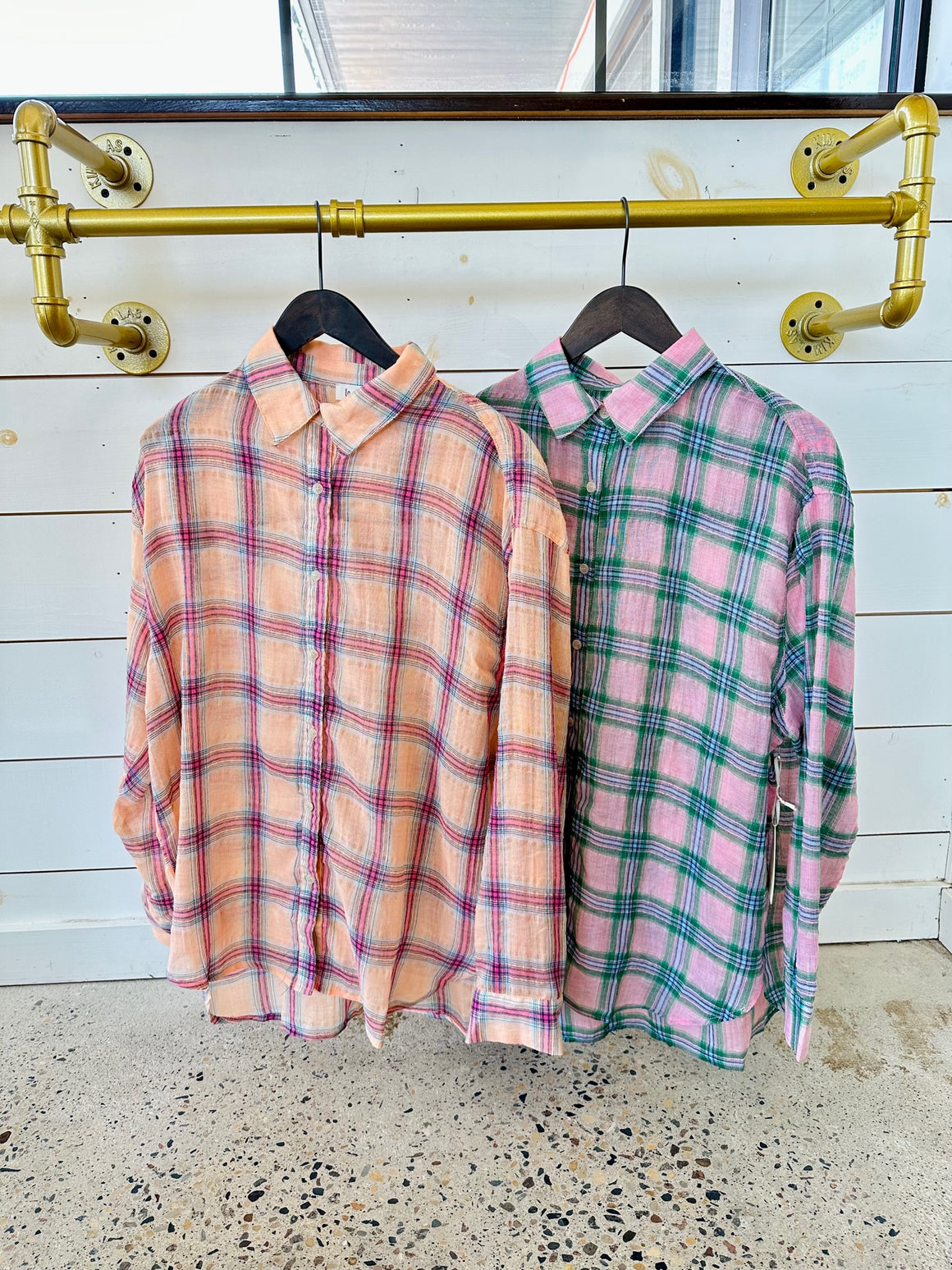 Emory Plaid Button Up Shirt- 2 Colors!
