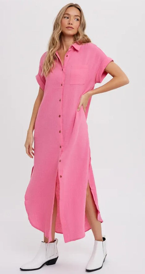 Simple Nights Button Down Maxi Dress