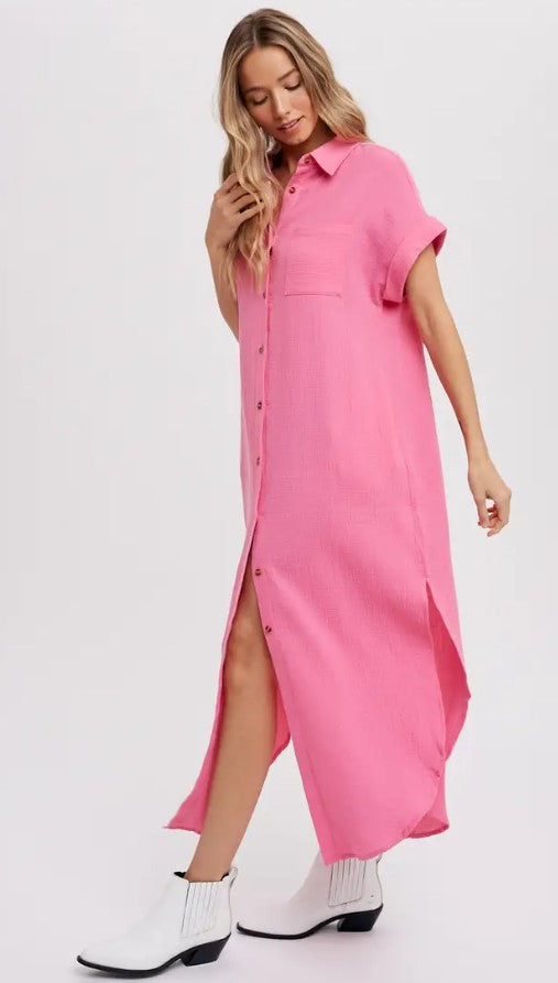 Simple Nights Button Down Maxi Dress
